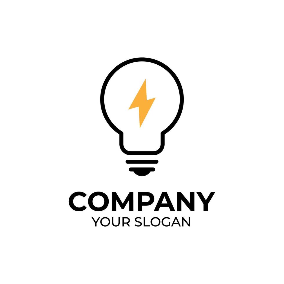 Light bulb logo design vector