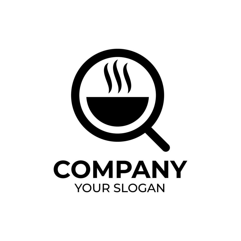 Coffee search logo design vector