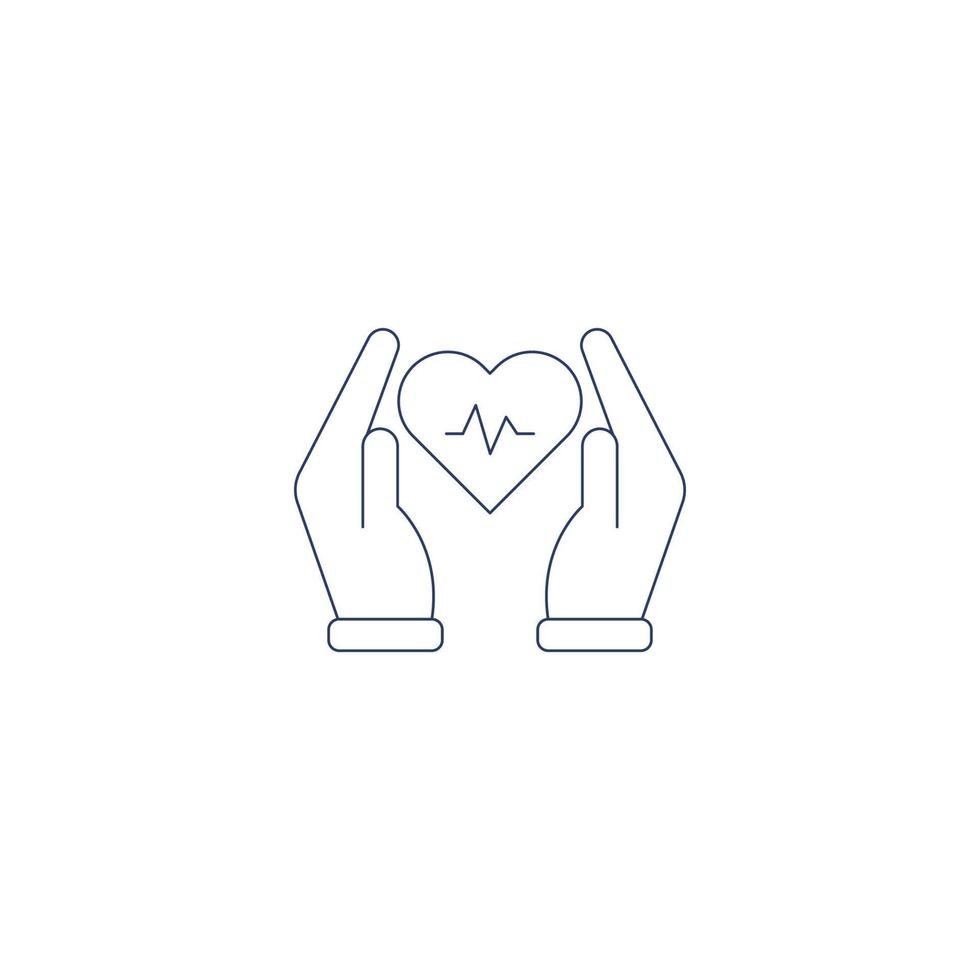 Cardiology Heart care icon vector