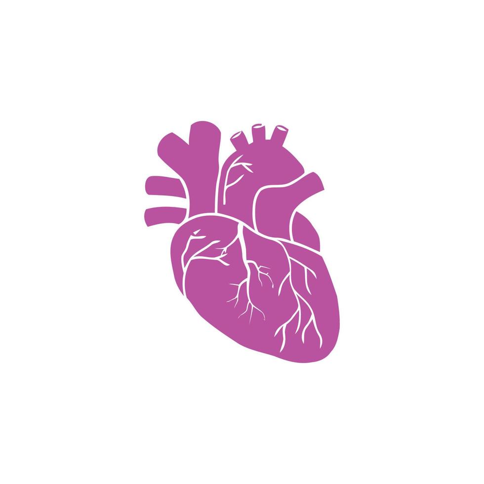 icono de corazón, corazón de hombre, corazón humano vector
