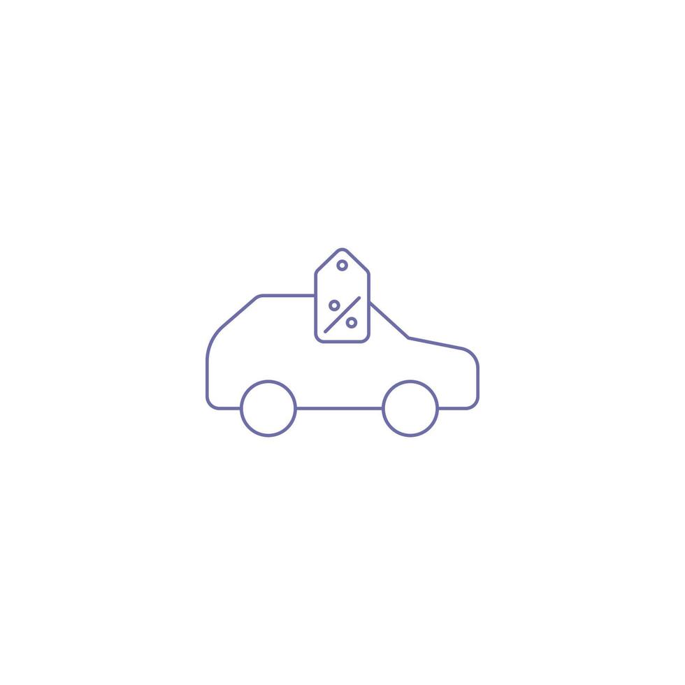 Auto sell discount outline icon vector