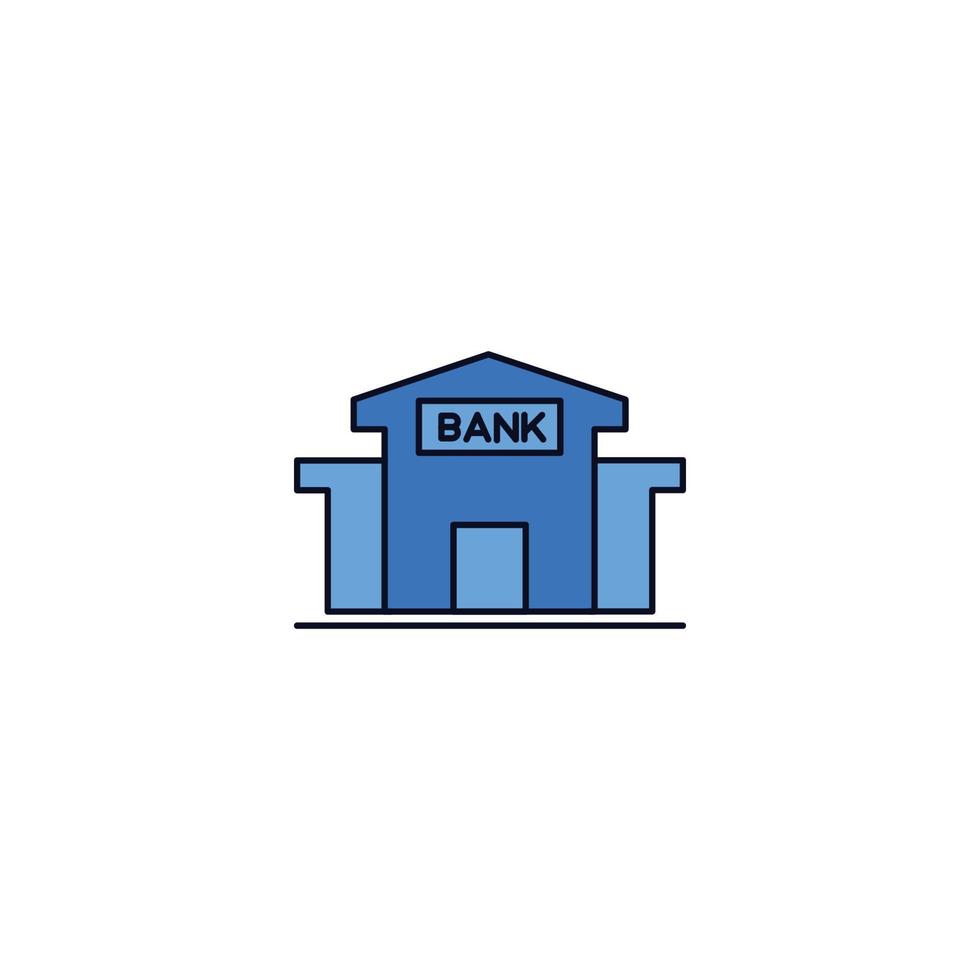 vector de icono de edificio de banco financiero