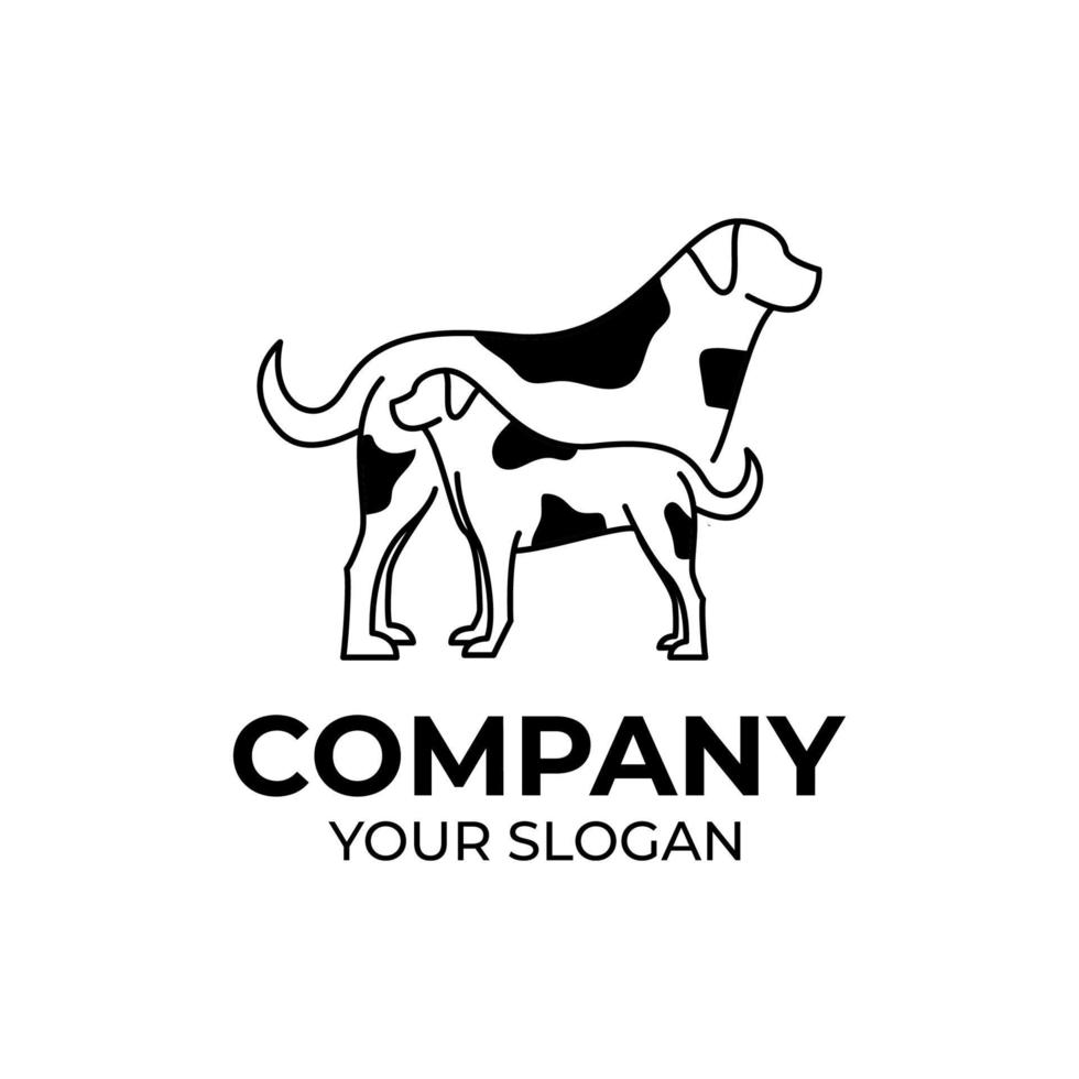 diseño de logotipo de cuidado de animales vector