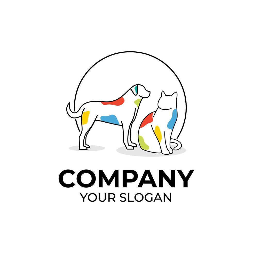 Animal care logo design vector