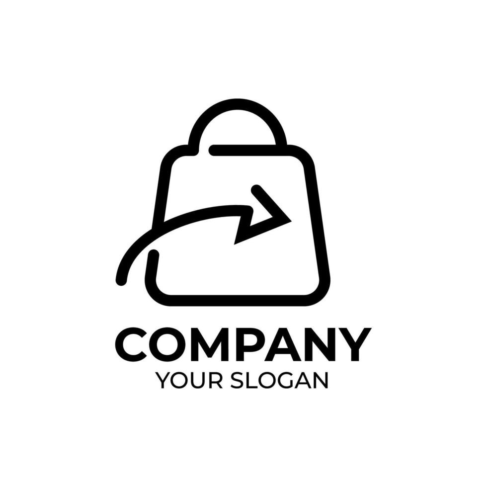 diseño de logotipo de tienda en línea vector