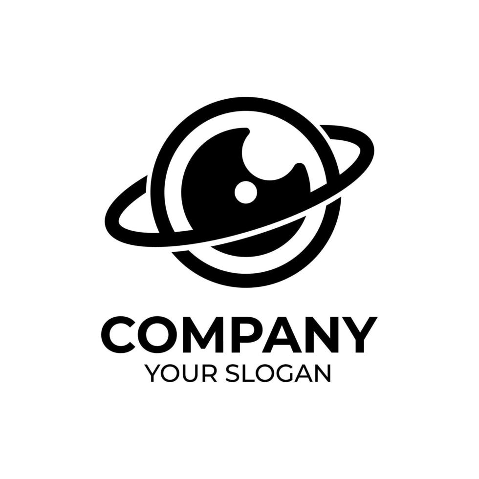 Planet camera logo design vector