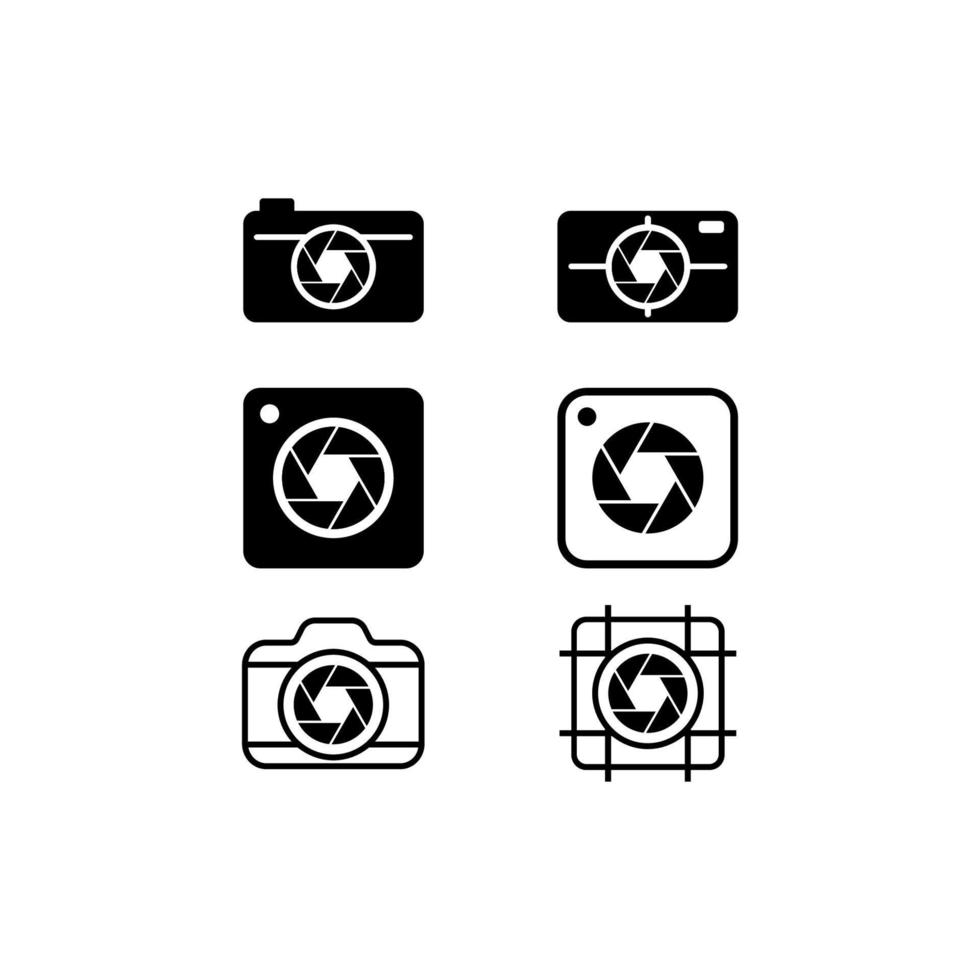 conjunto de iconos de cámara vector