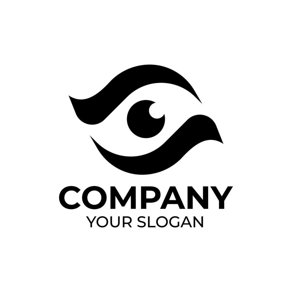 diseño de logotipo de visión ocular vector