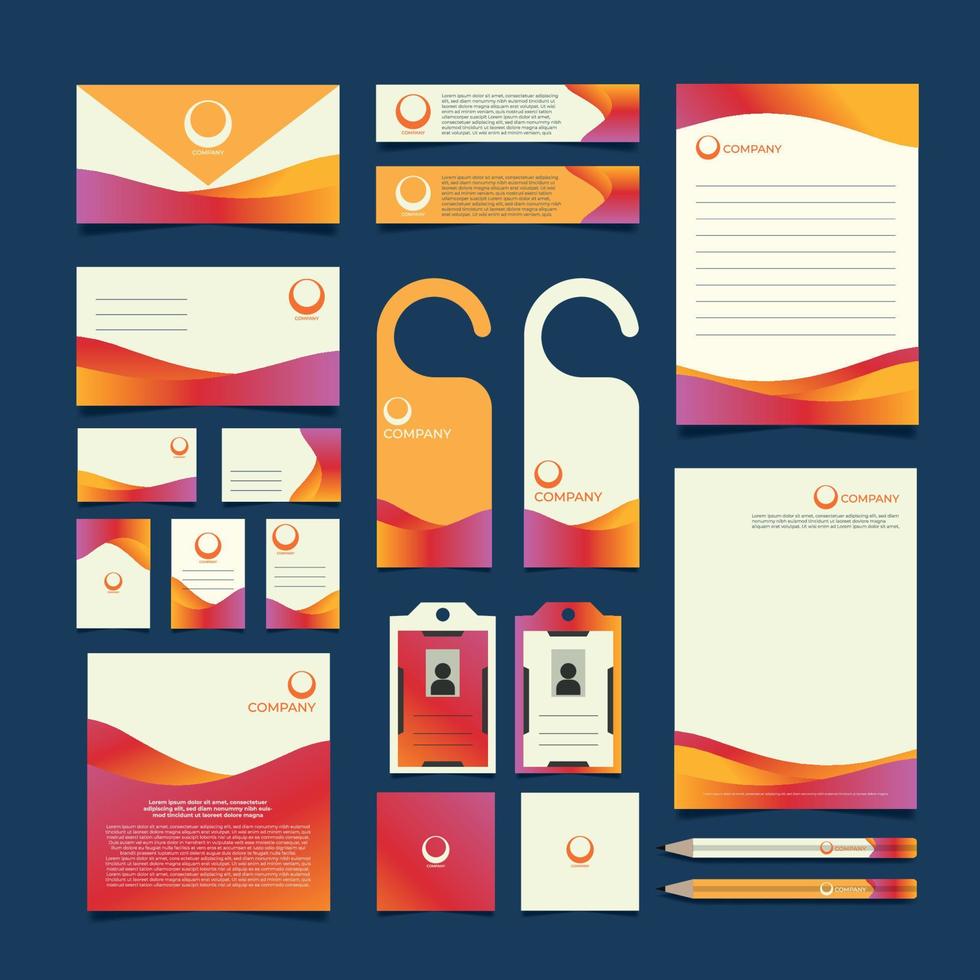 Stationery Kit Business Template vector