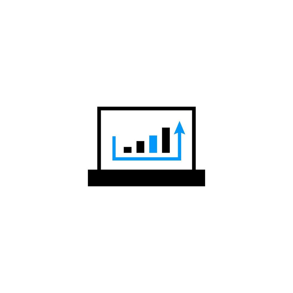 icono de análisis de diagrama financiero empresarial vector