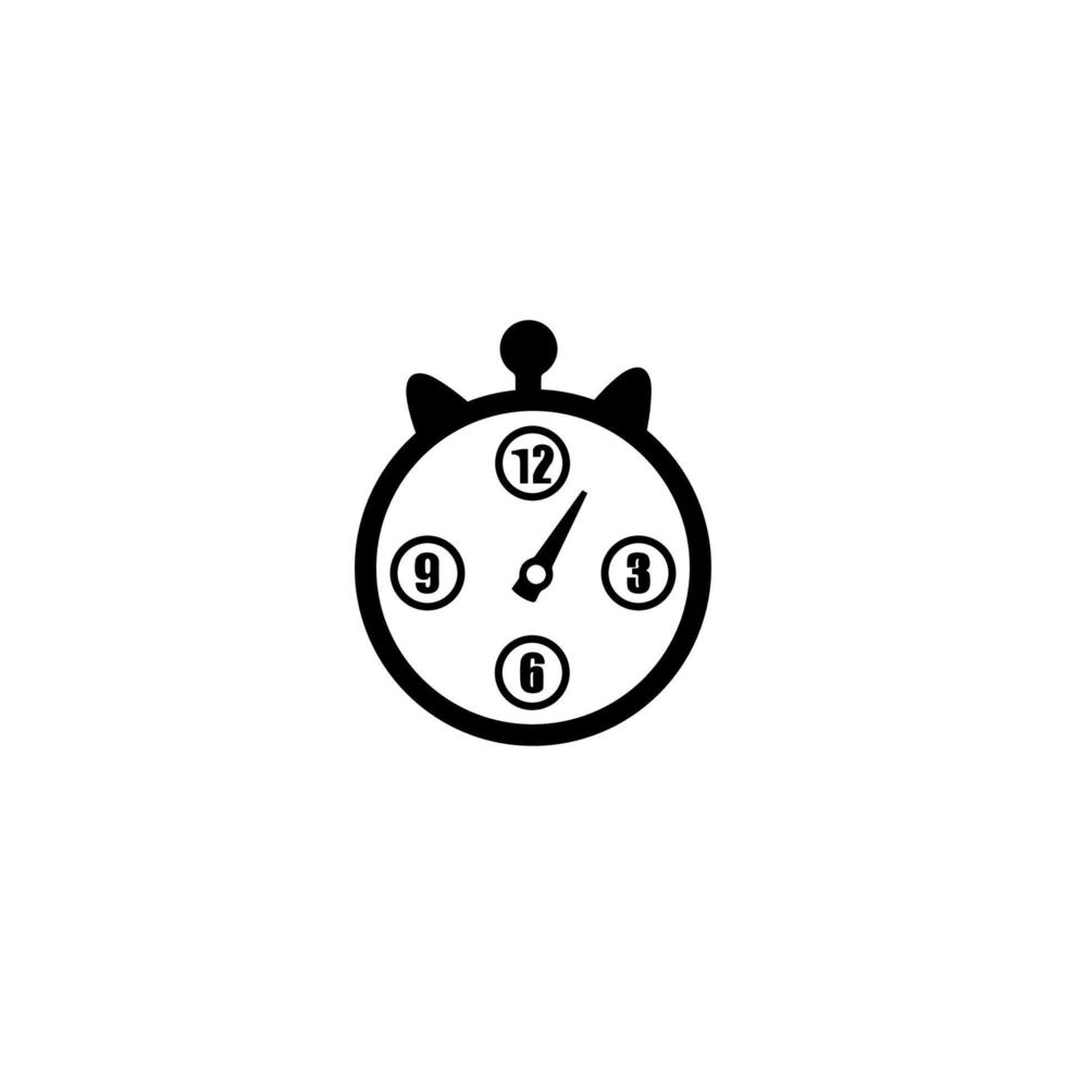 Digital stopwatch black color icon vector