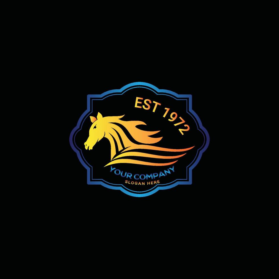 marca de caballos, vector de diseño de plantilla de logotipo de caballo
