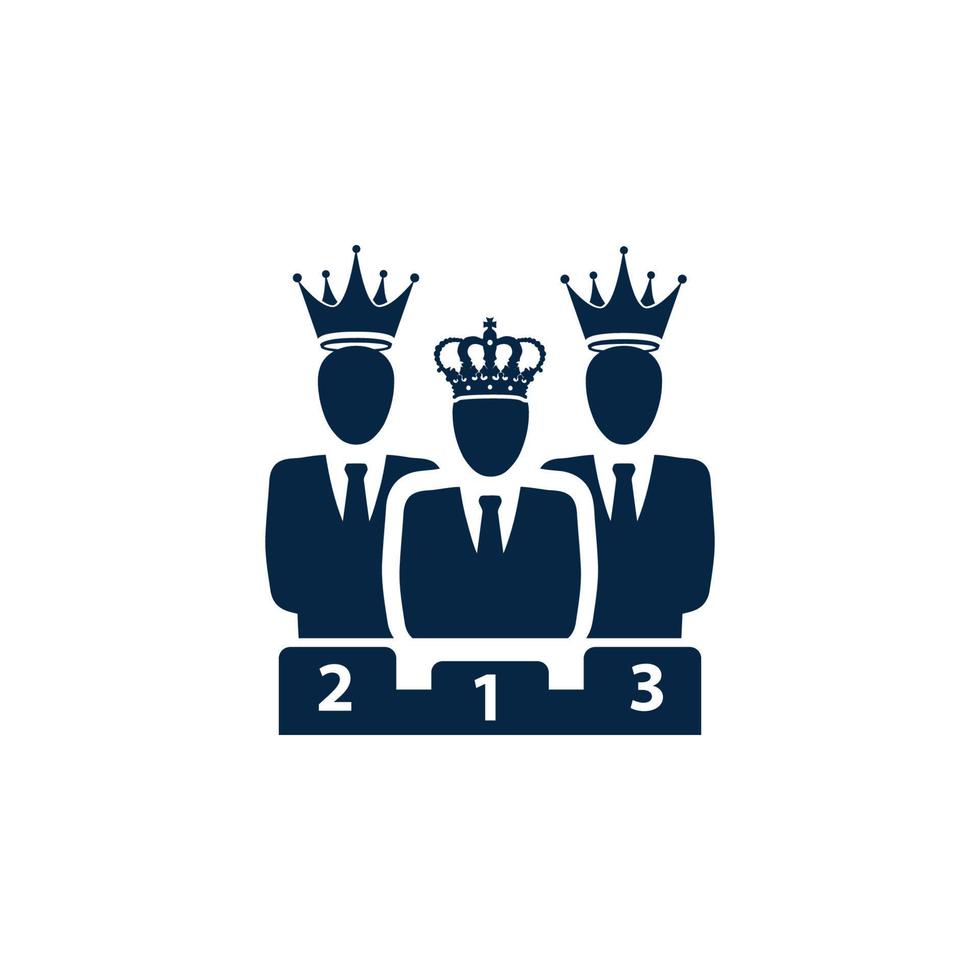 Award, business rank, success, team, winner, crown on head icon is full editable vector