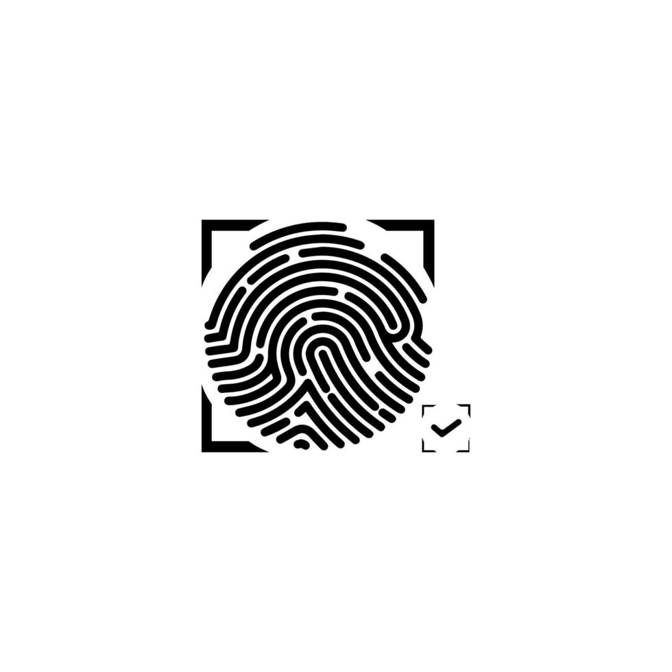 creative biometric Authentication Icon vector