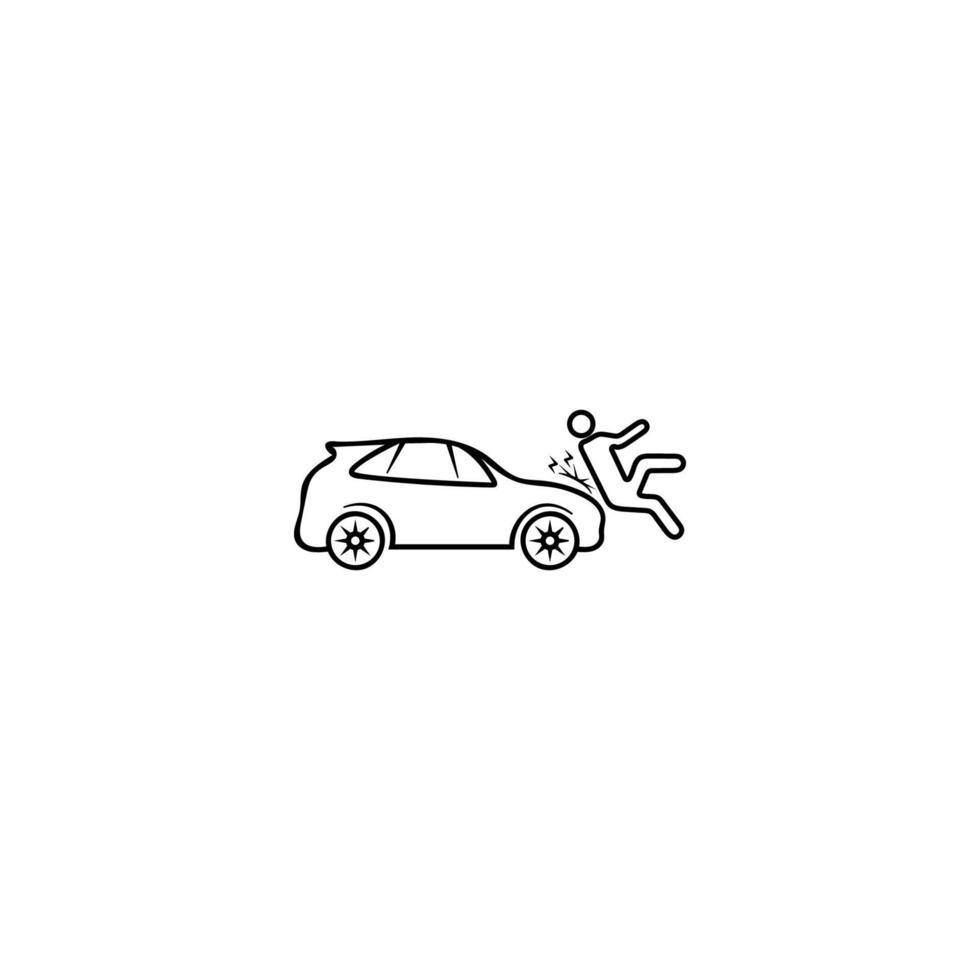Man death for call accident icon vector