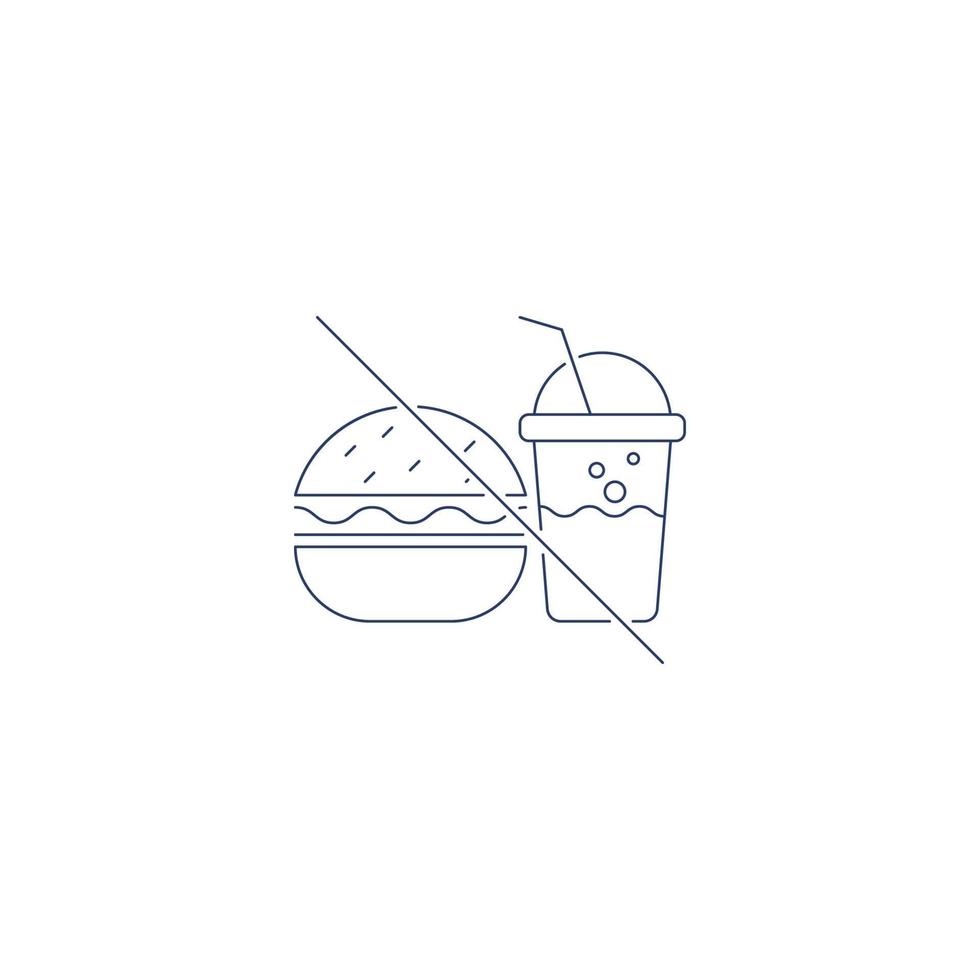 Drinks and burger fast food icon vector