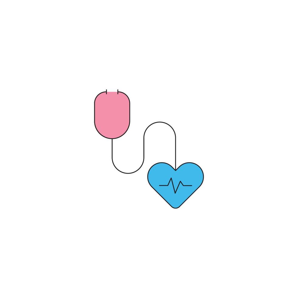 Cardiology Heart care icon vector