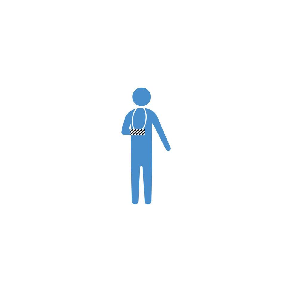 Hand broke for accident icon vector