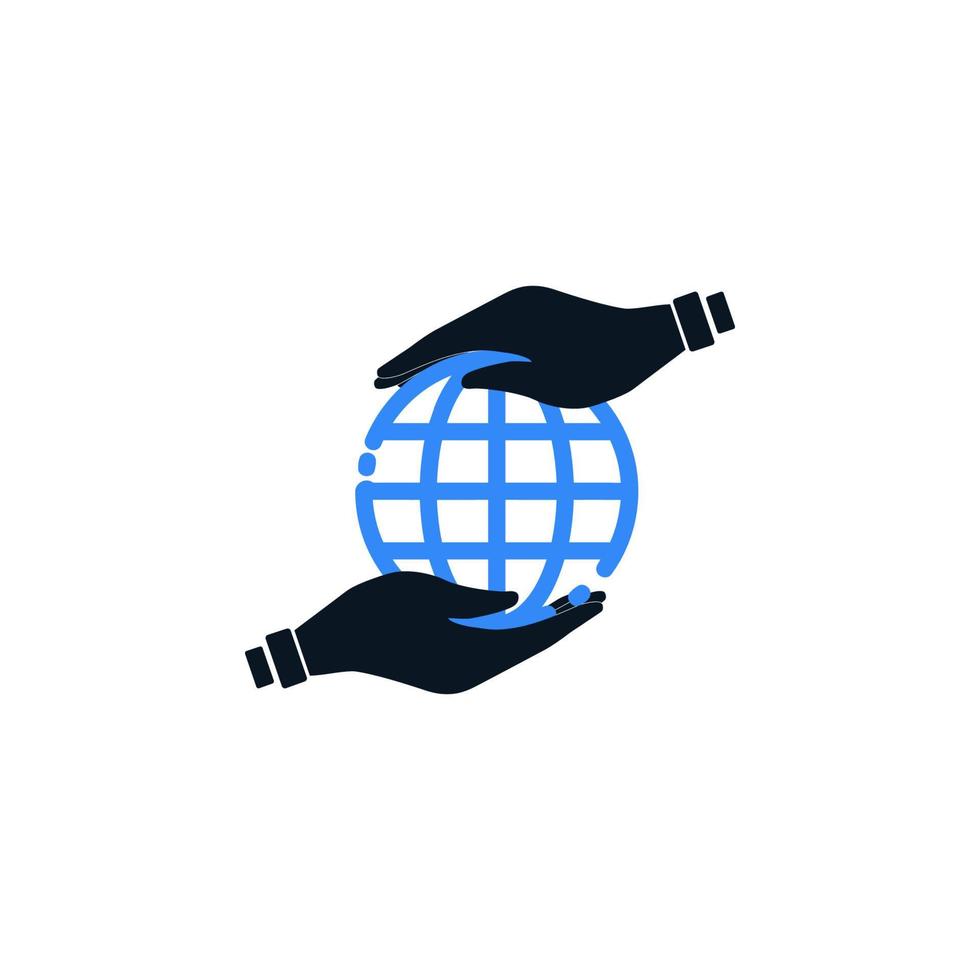 world, hand, Globe on hand icon vector