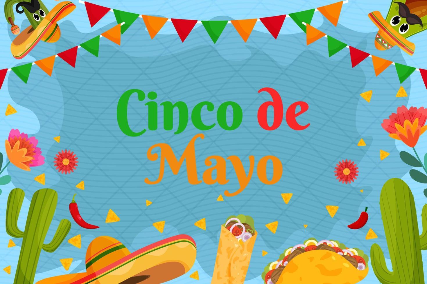 Cinco De Mayo celebration background vector