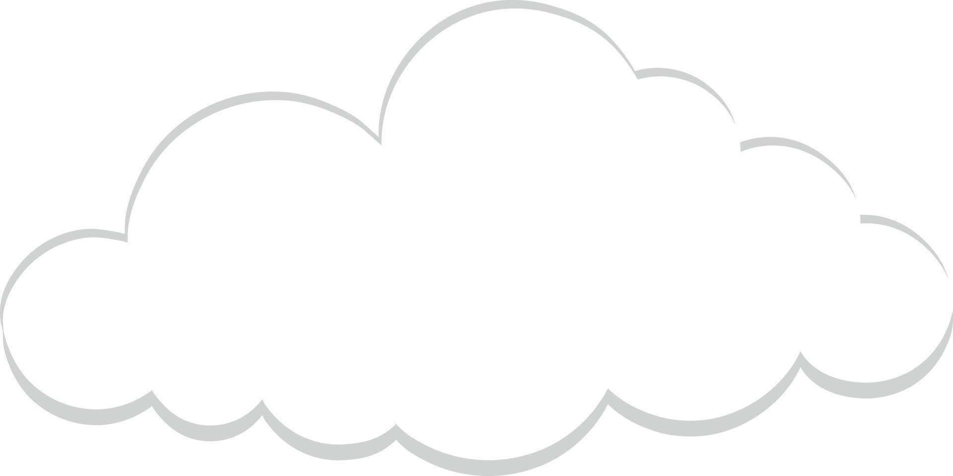 White cloud graphic design vector