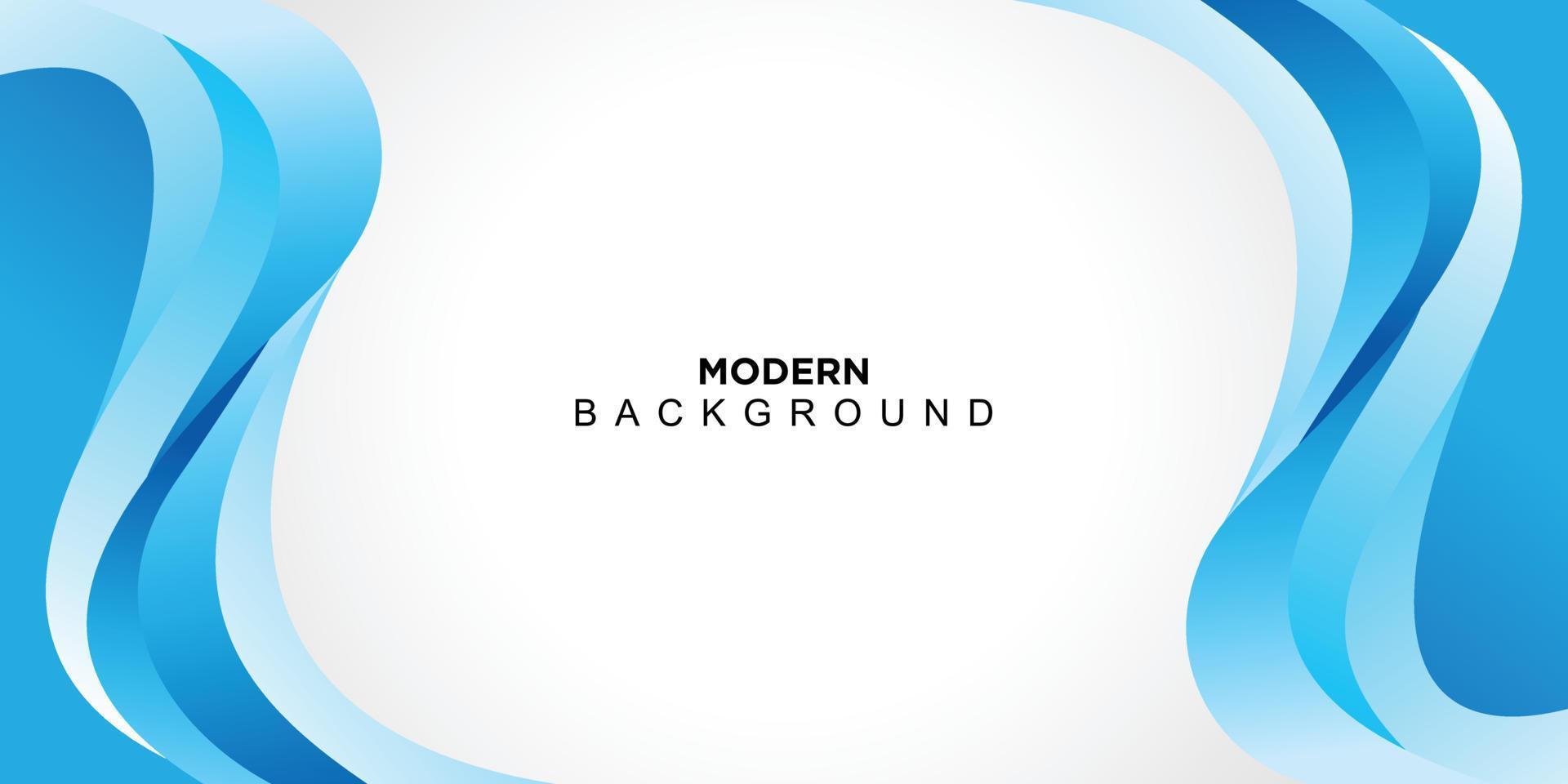 Abstract modern wavy blue background vector for banner and other design template