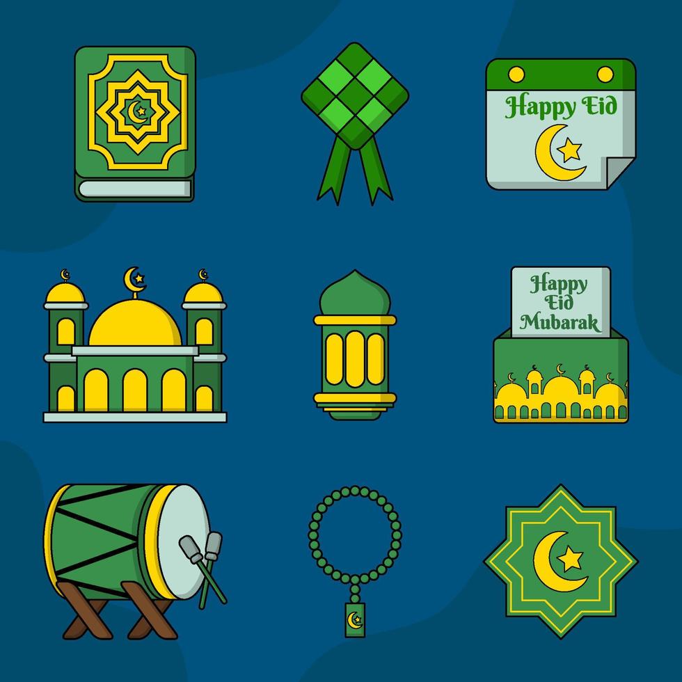 Eid Season Greeting Icon vector