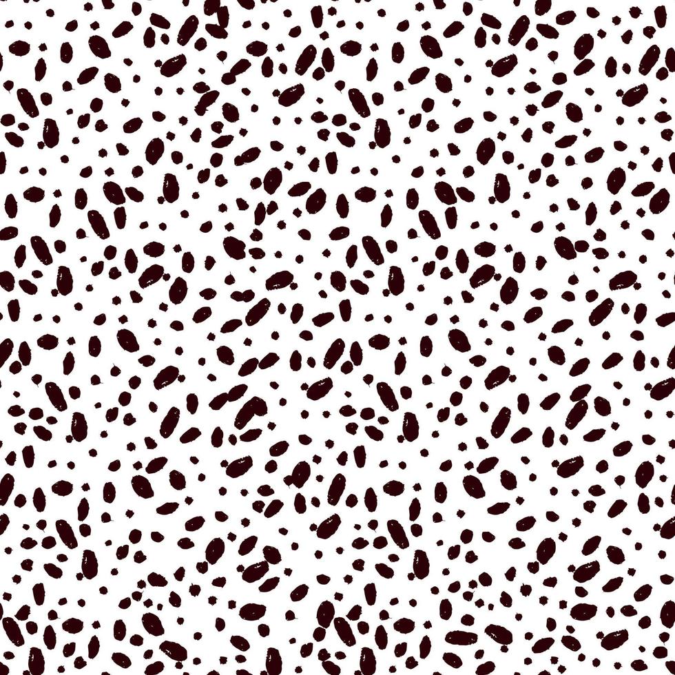 Seamless vector pattern with ink black dots isolatet on white background.  Trendy graphic design for ceramic tile wallpapers, textile, wrapping gifts