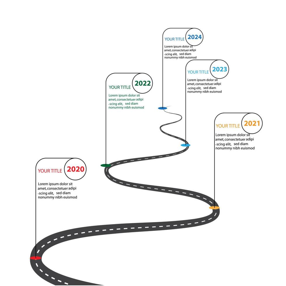 infografía de negocios con 5 elementos. vector