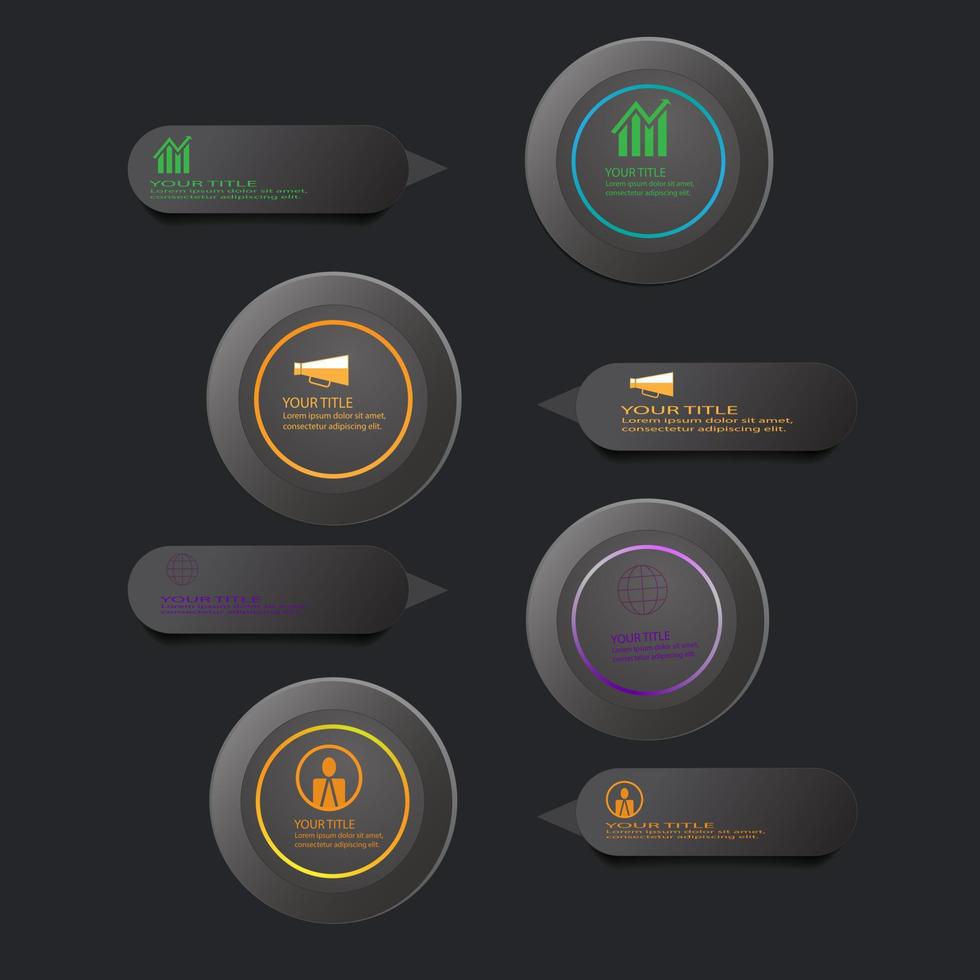 infografía de negocios con 5 elementos. vector
