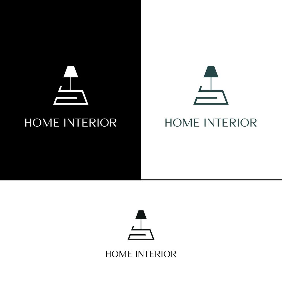 vector de plantilla de diseño de logotipo de interior de casa minimalista gratis