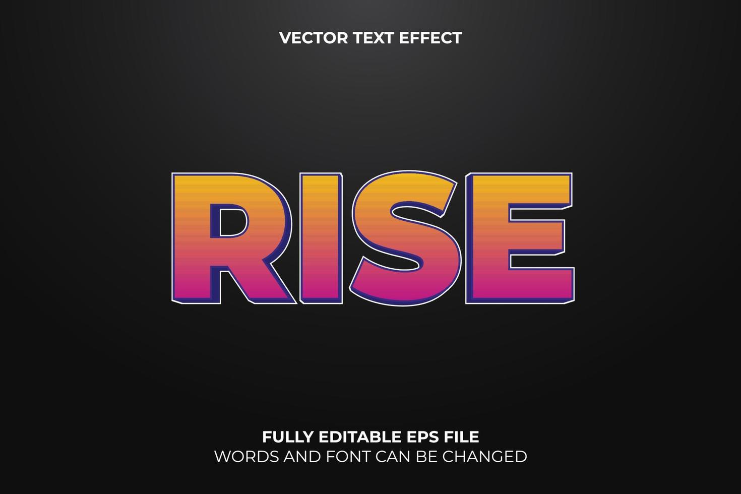 Editable 3D Vector Text Effect Template