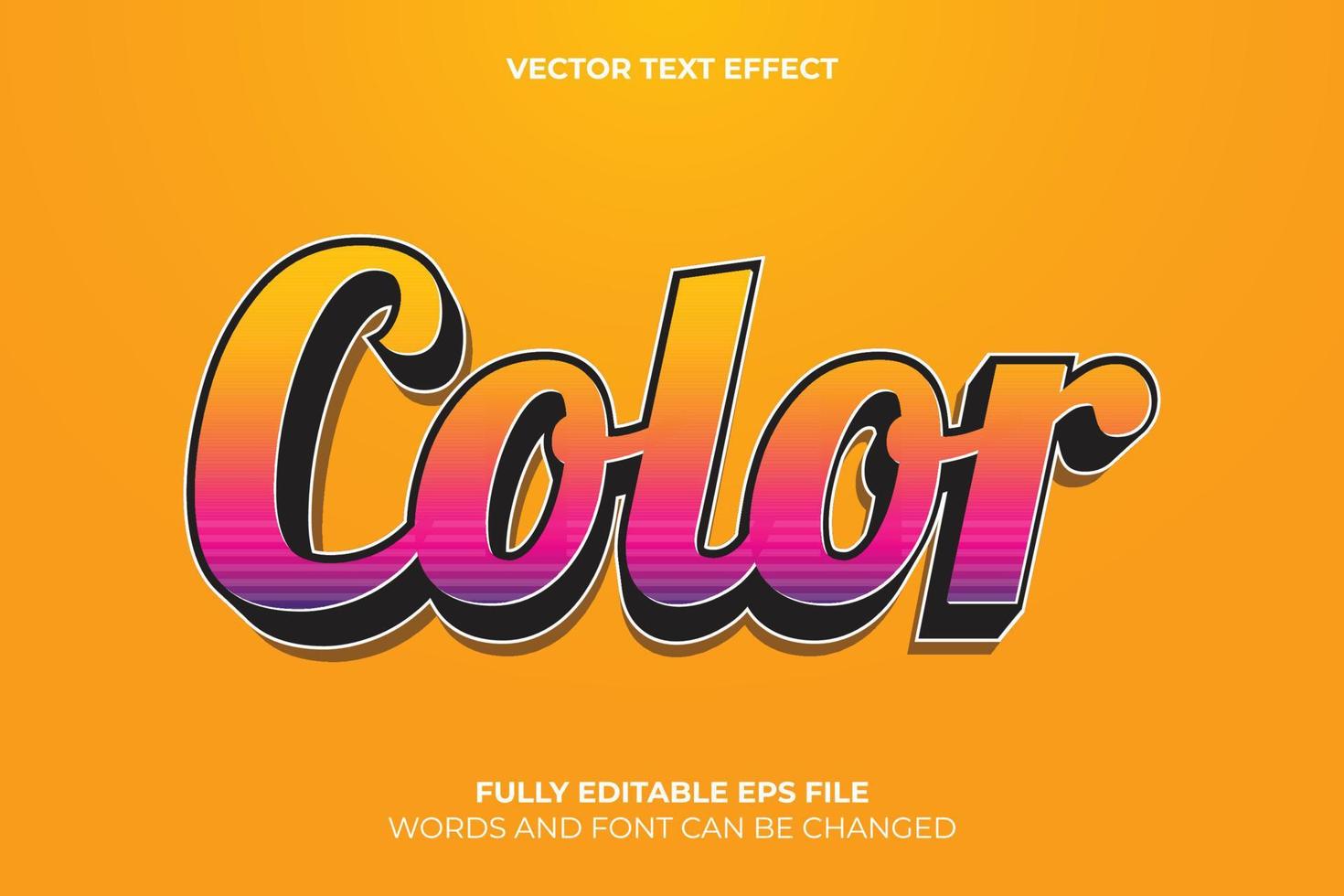 Editable 3D Vector Text Effect Template