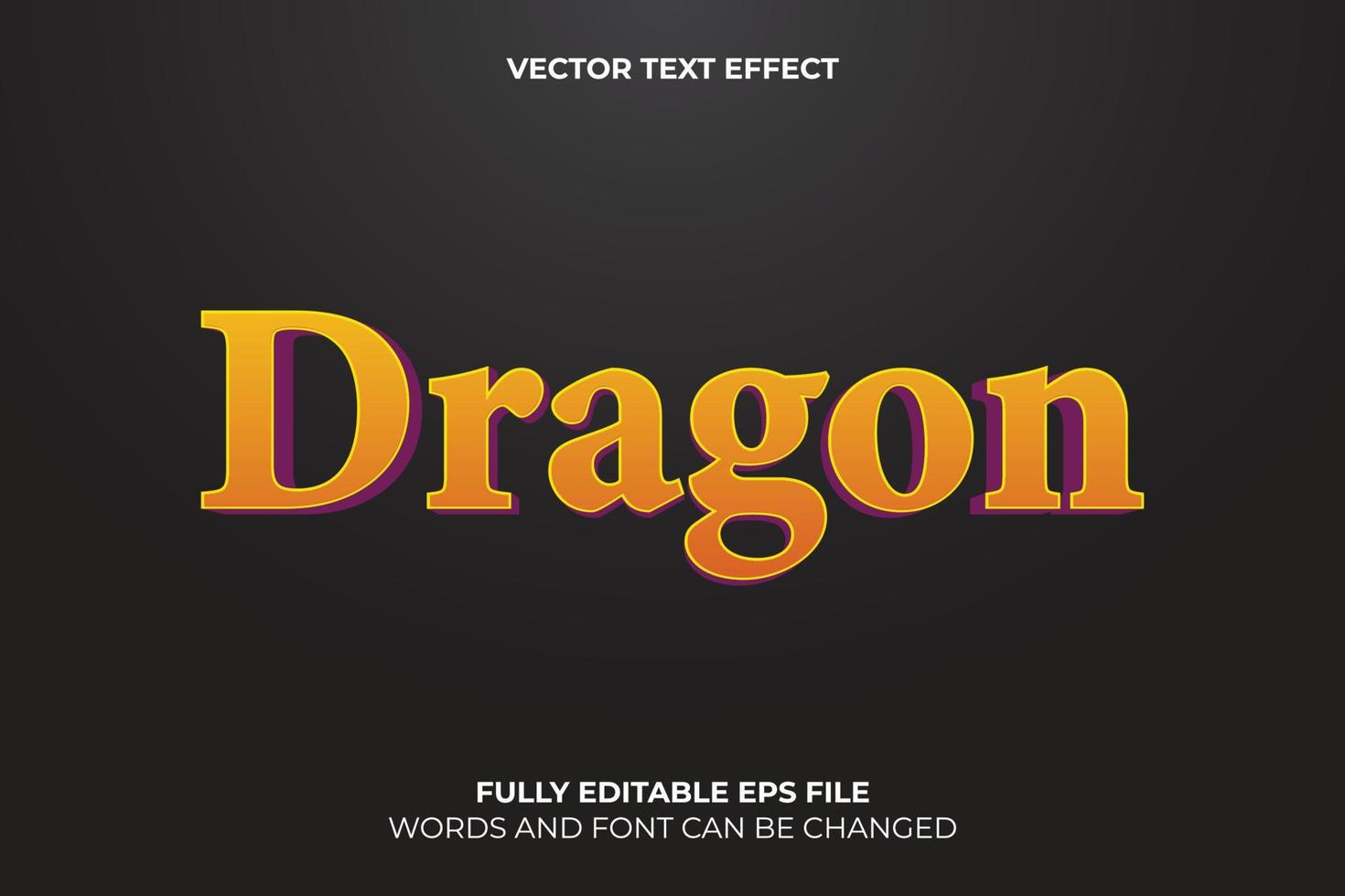 Editable 3D Vector Text Effect Template