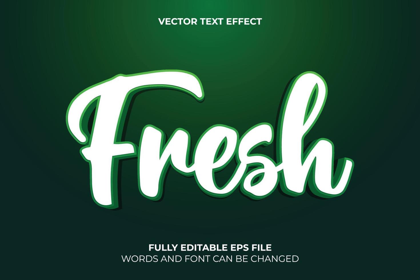 Editable 3D Vector Text Effect Template