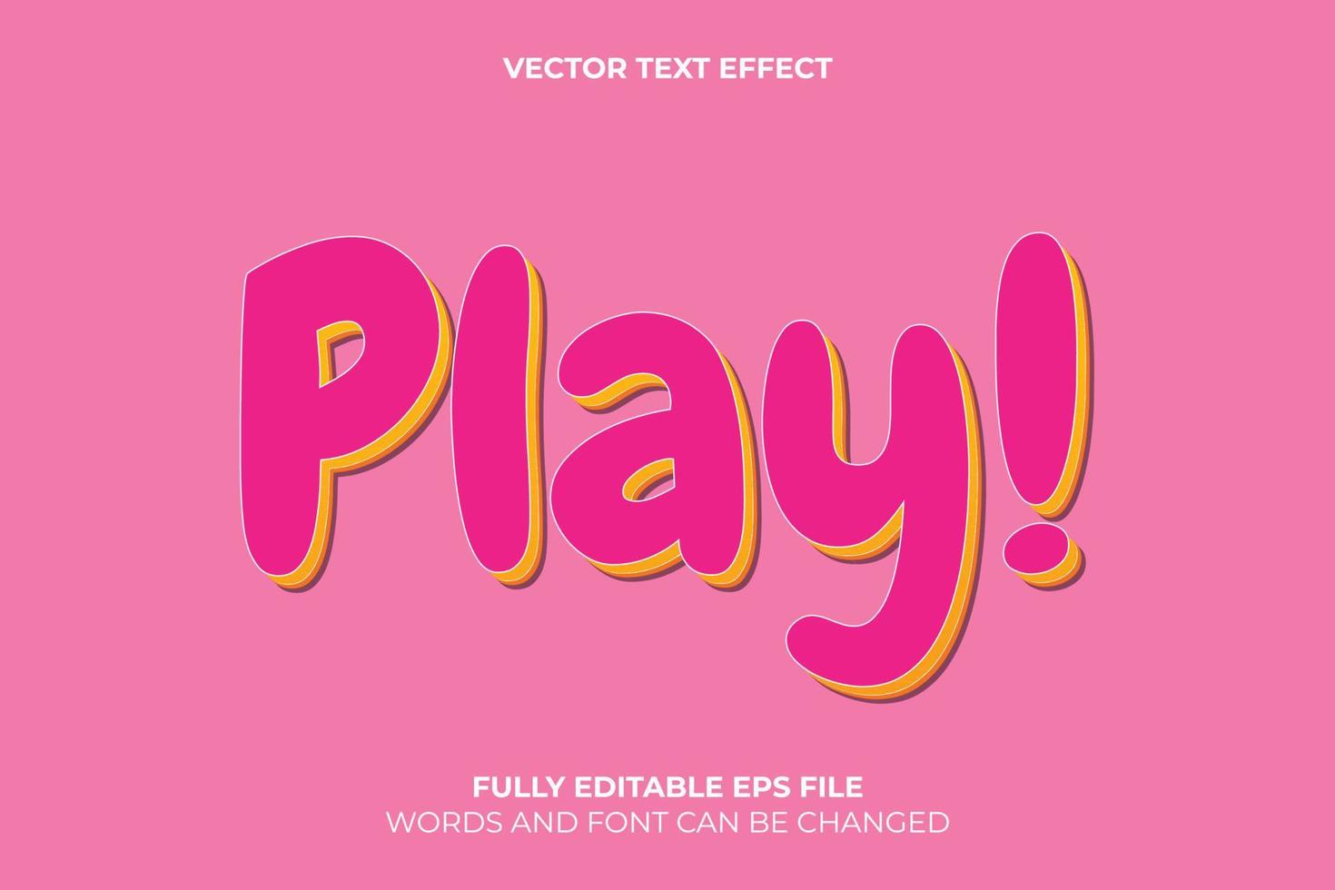 Editable 3D Vector Text Effect Template