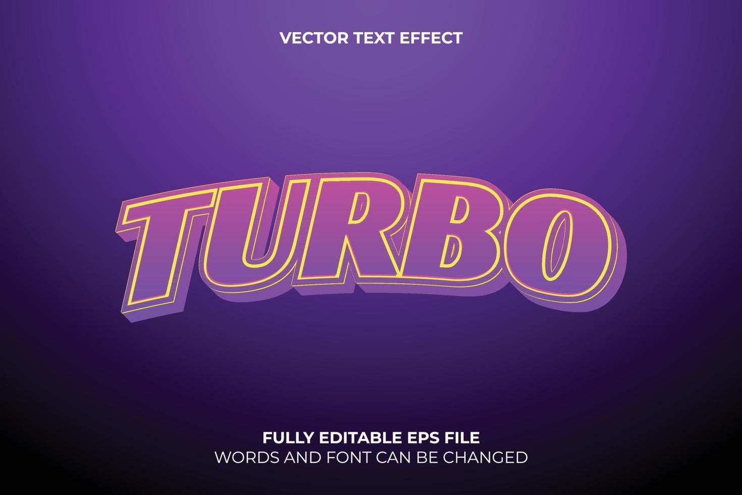 Editable 3D Vector Text Effect Template