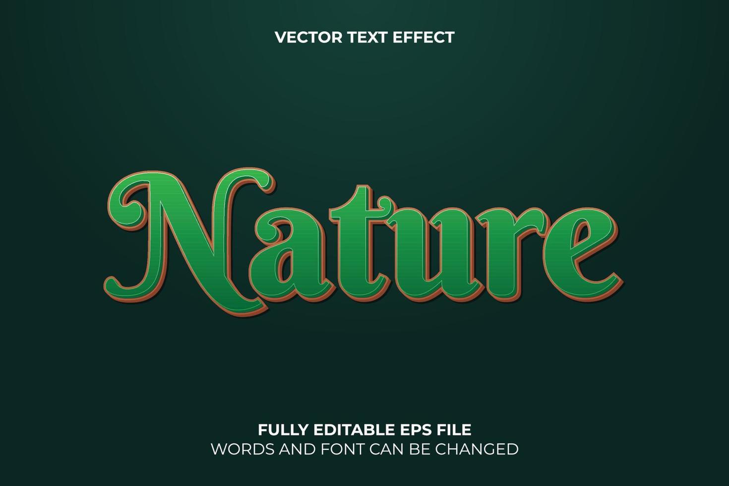 plantilla de efecto de texto vectorial 3d editable vector