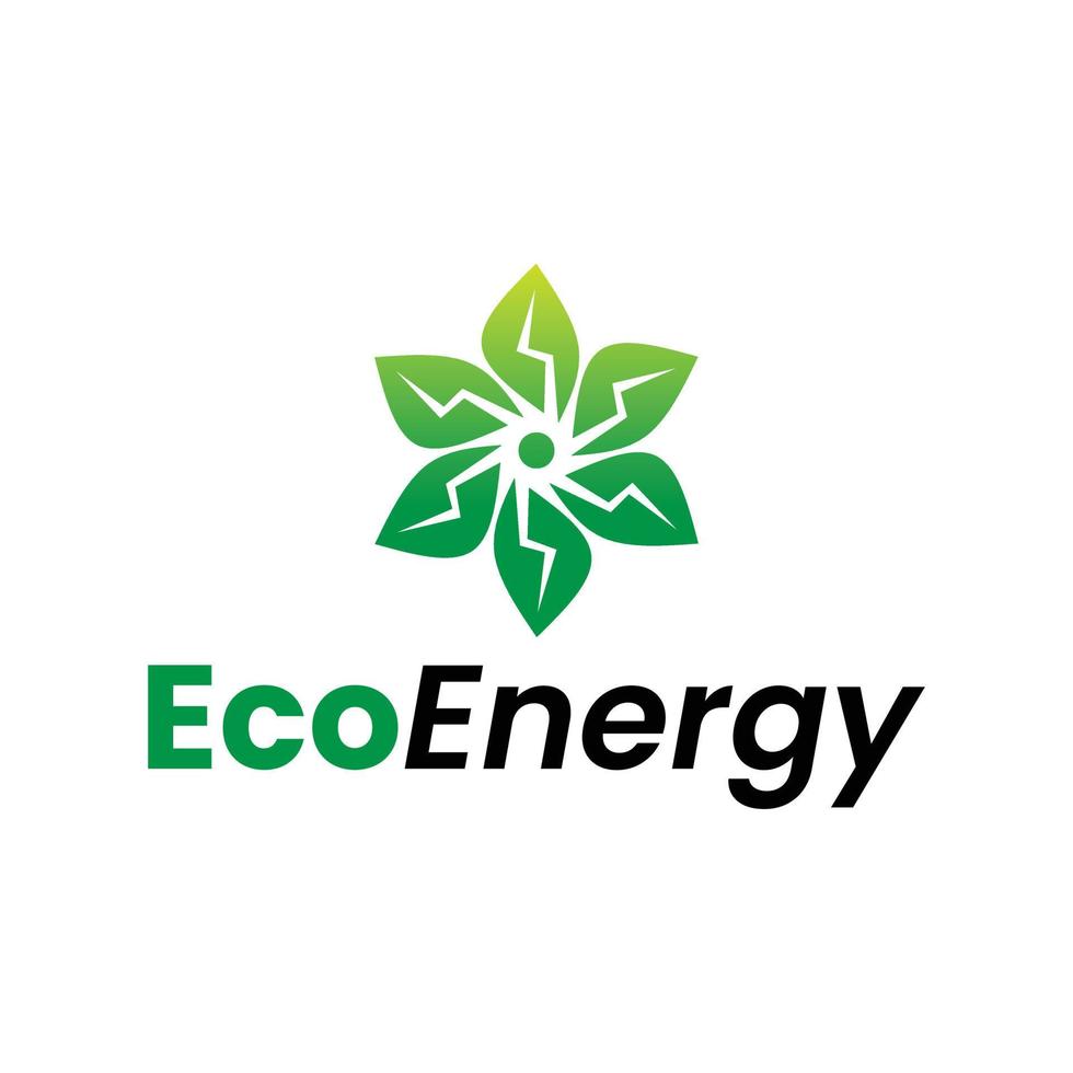 eco energy logo design vector