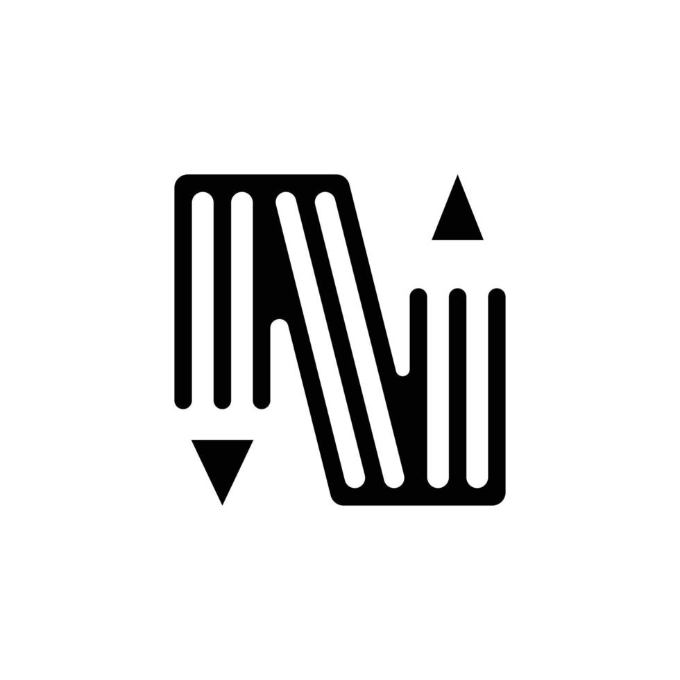 diseño de logotipo de letra n lápiz vector