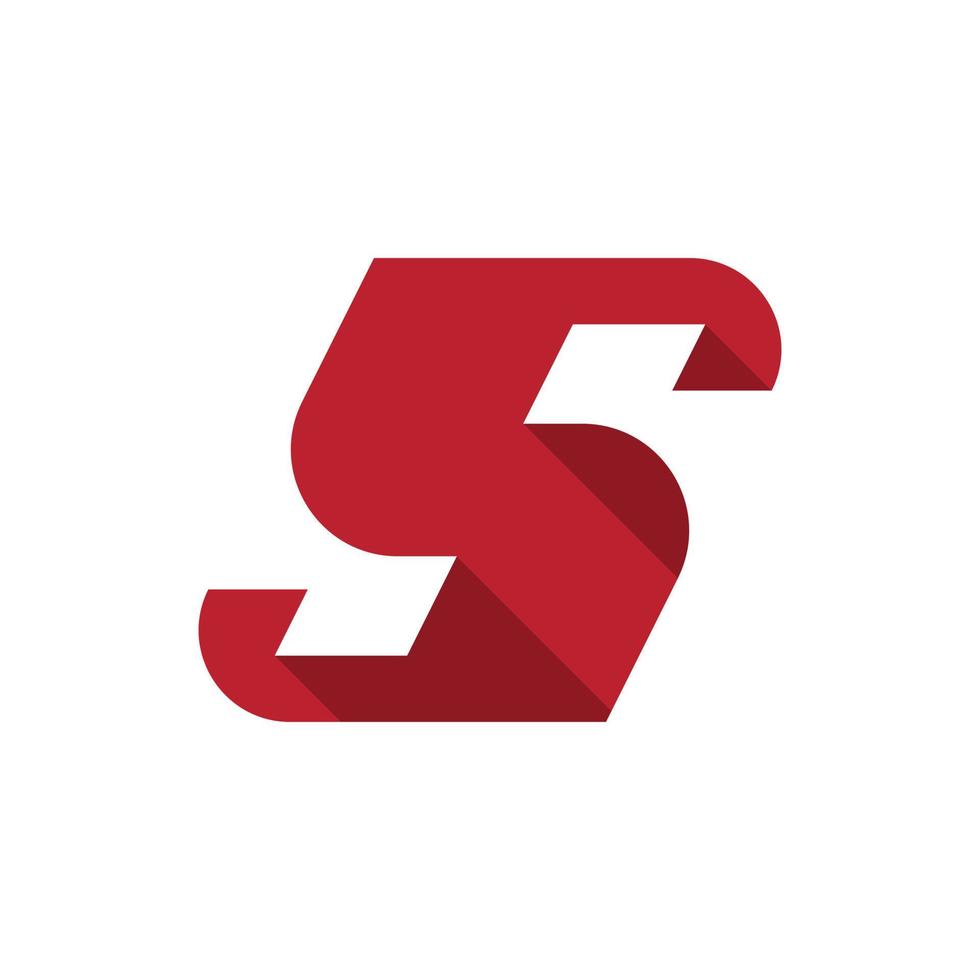 3d letter S logo design vector
