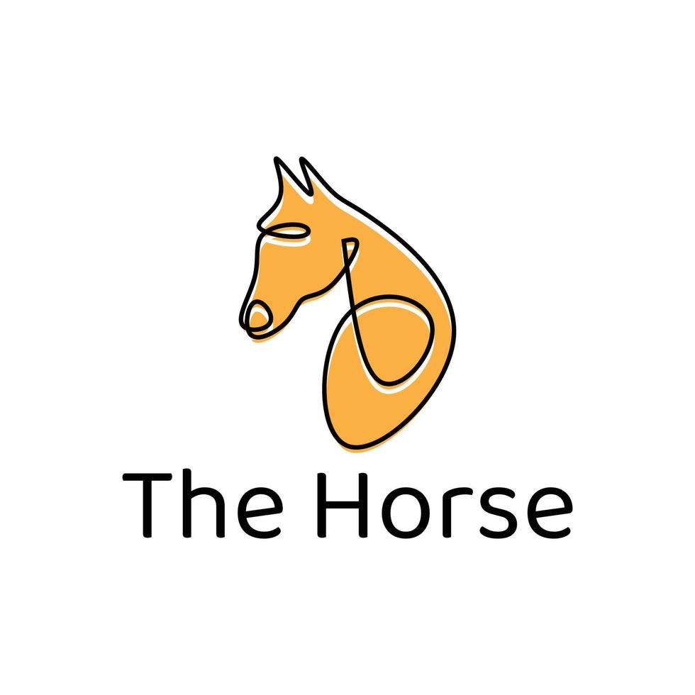 abstract horse logo design vector