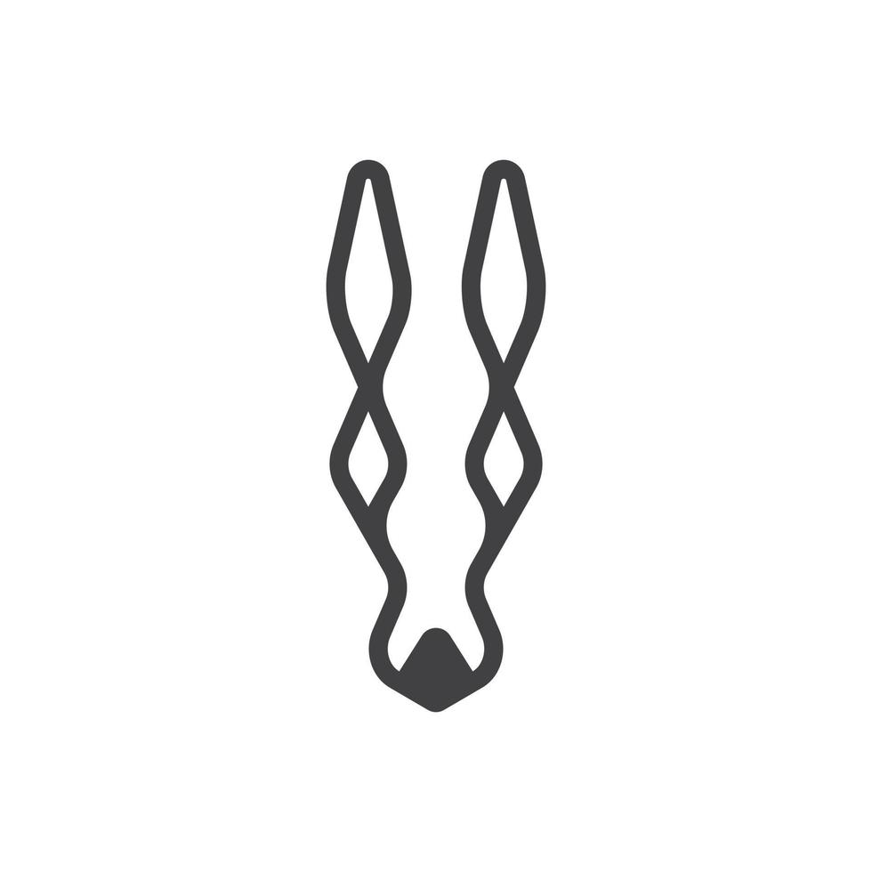 abstract donkey logo design vector