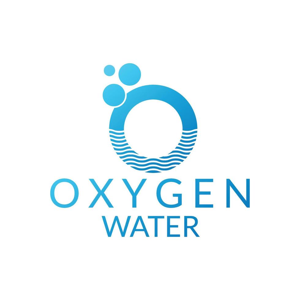 oxygen water logo design vector