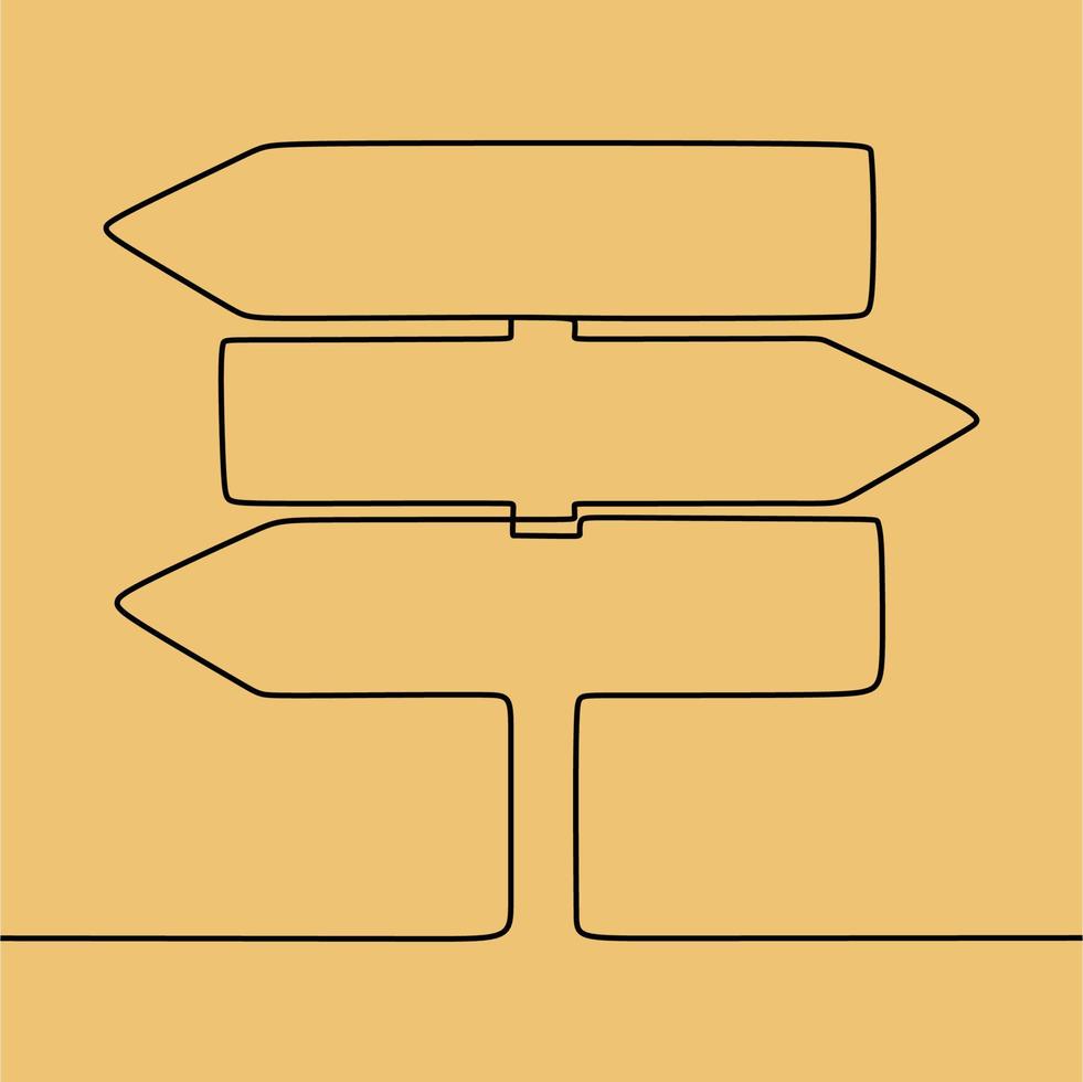 continuous line drawing on board vector