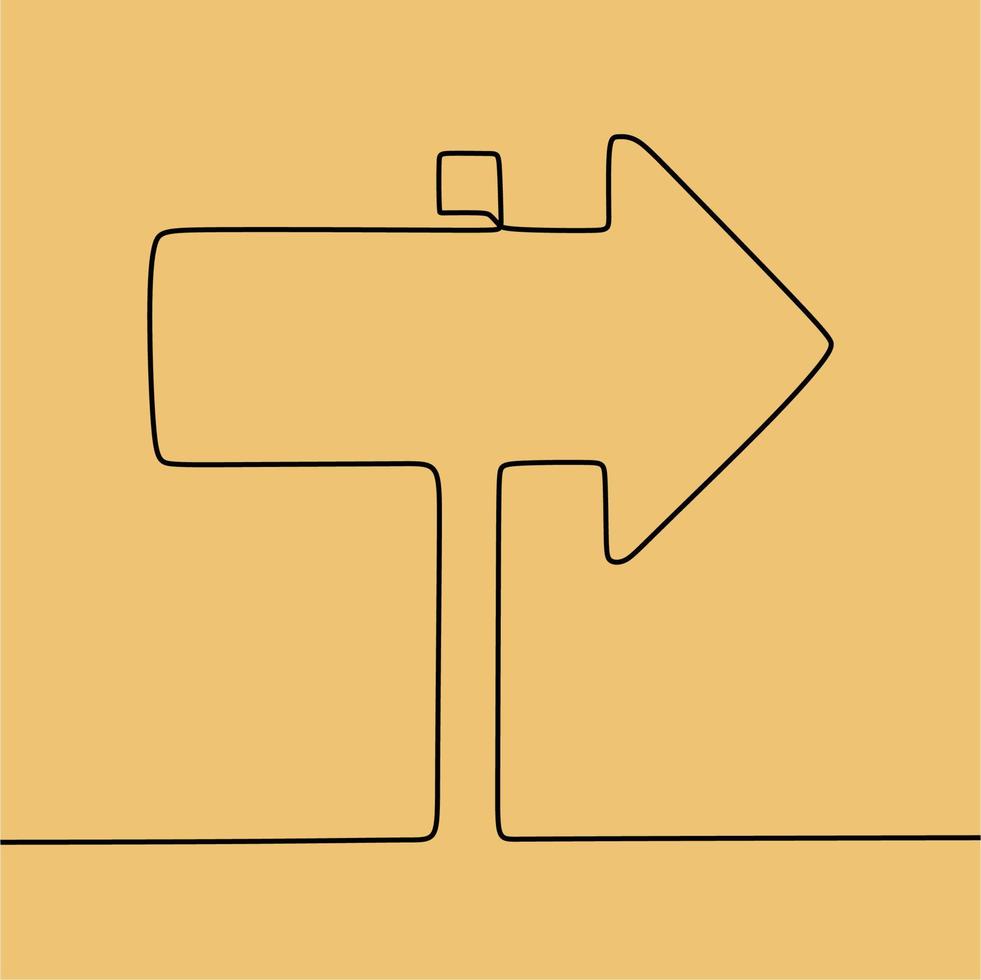 continuous line drawing on board vector