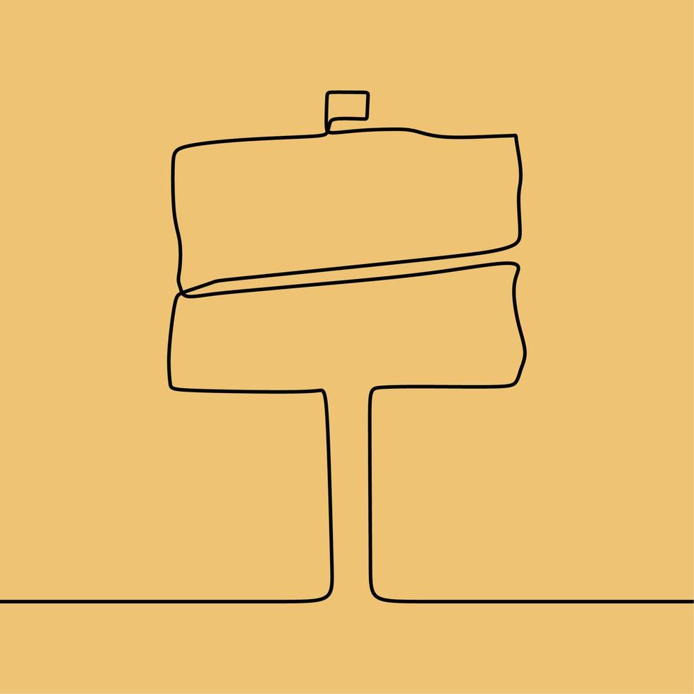 continuous line drawing on board vector
