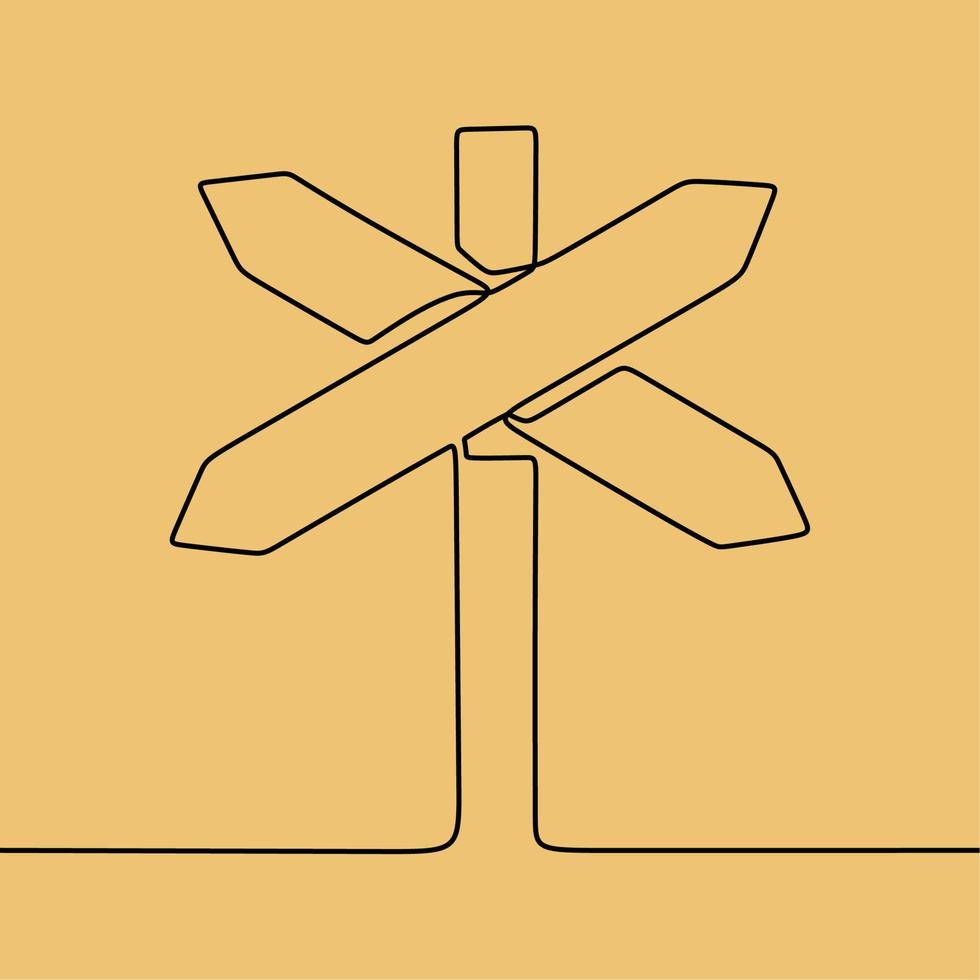 continuous line drawing on board vector
