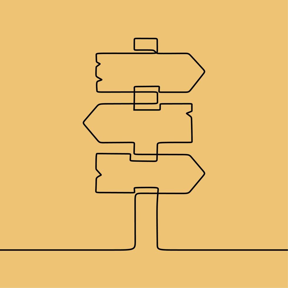 continuous line drawing on board vector