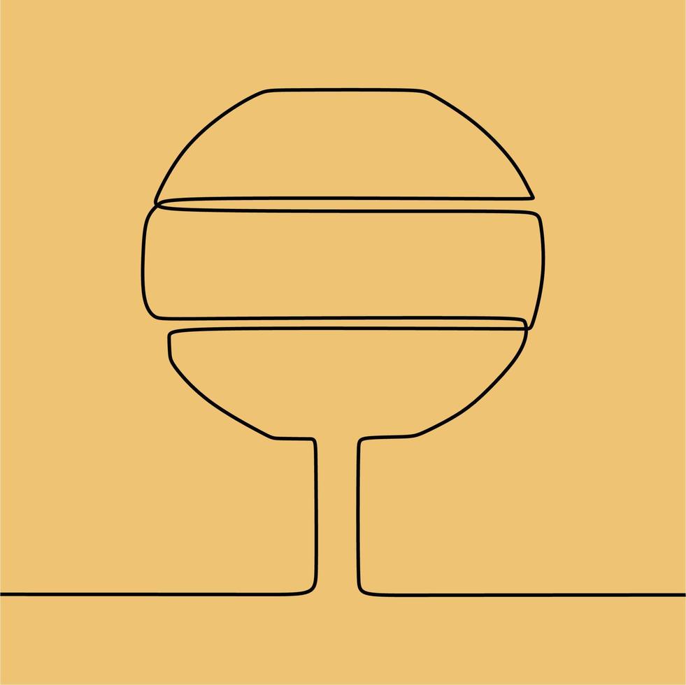 continuous line drawing on board vector